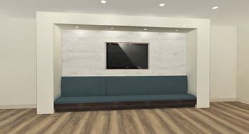 Clubroom banquette at Kensley Apartment Homes